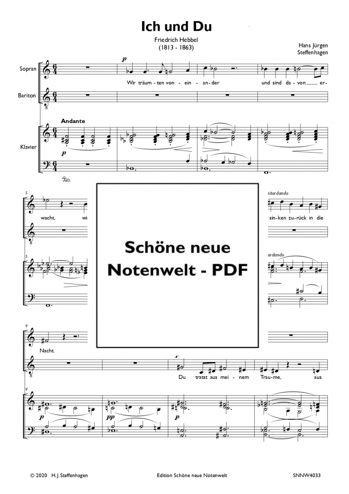 Bild 1 von H. J. Steffenhagen - Ich und Du (Friedrich Hebbel) - Duett für Gesang & Klavier pdf
