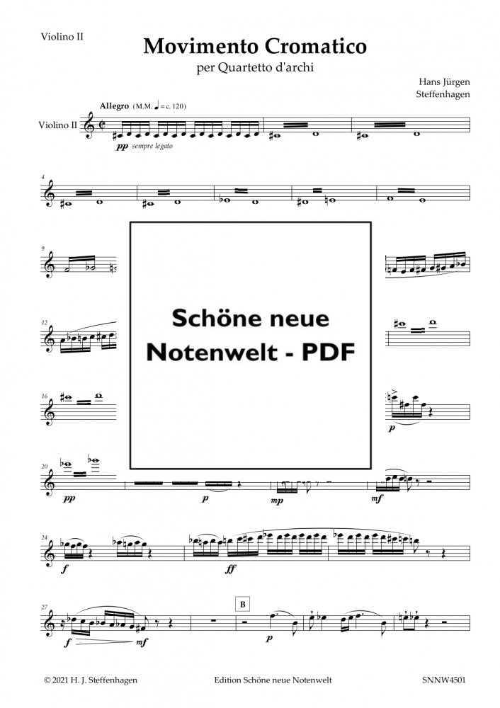 Bild 1 von H. J. Steffenhagen - Movimento Cromatico per Quartetto d'archi - pdf