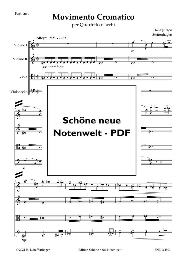 Bild 1 von H. J. Steffenhagen - Movimento Cromatico per Quartetto d'archi - pdf