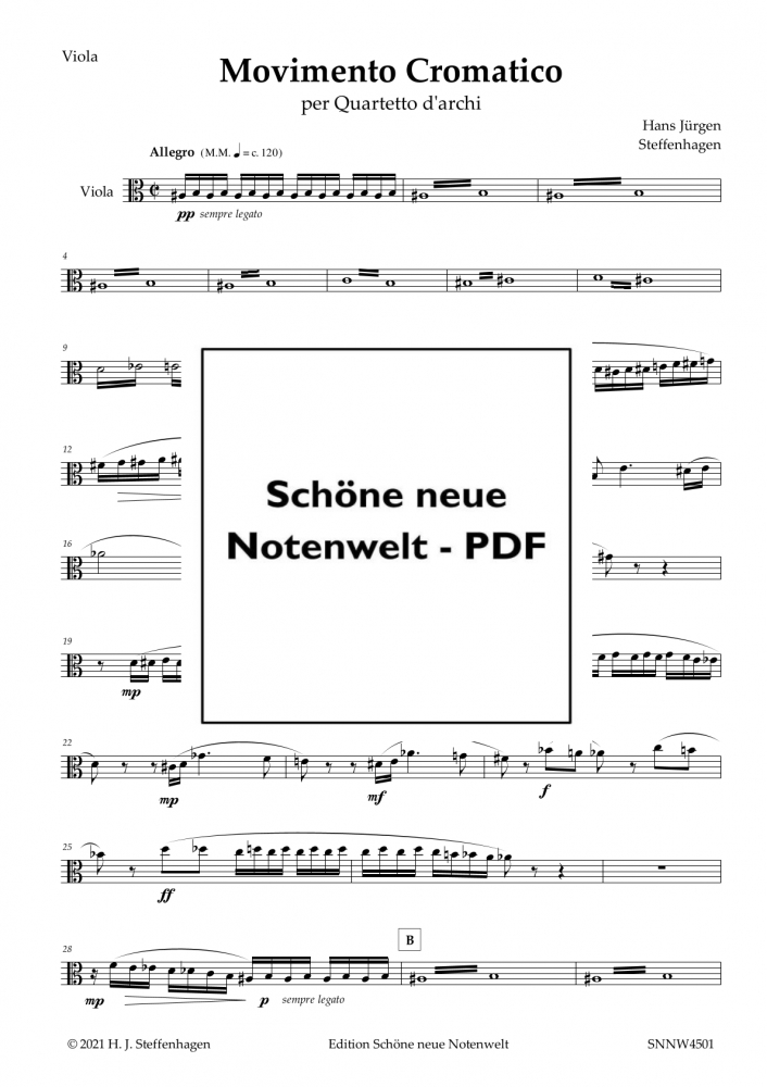 Bild 1 von H. J. Steffenhagen - Movimento Cromatico per Quartetto d'archi - pdf