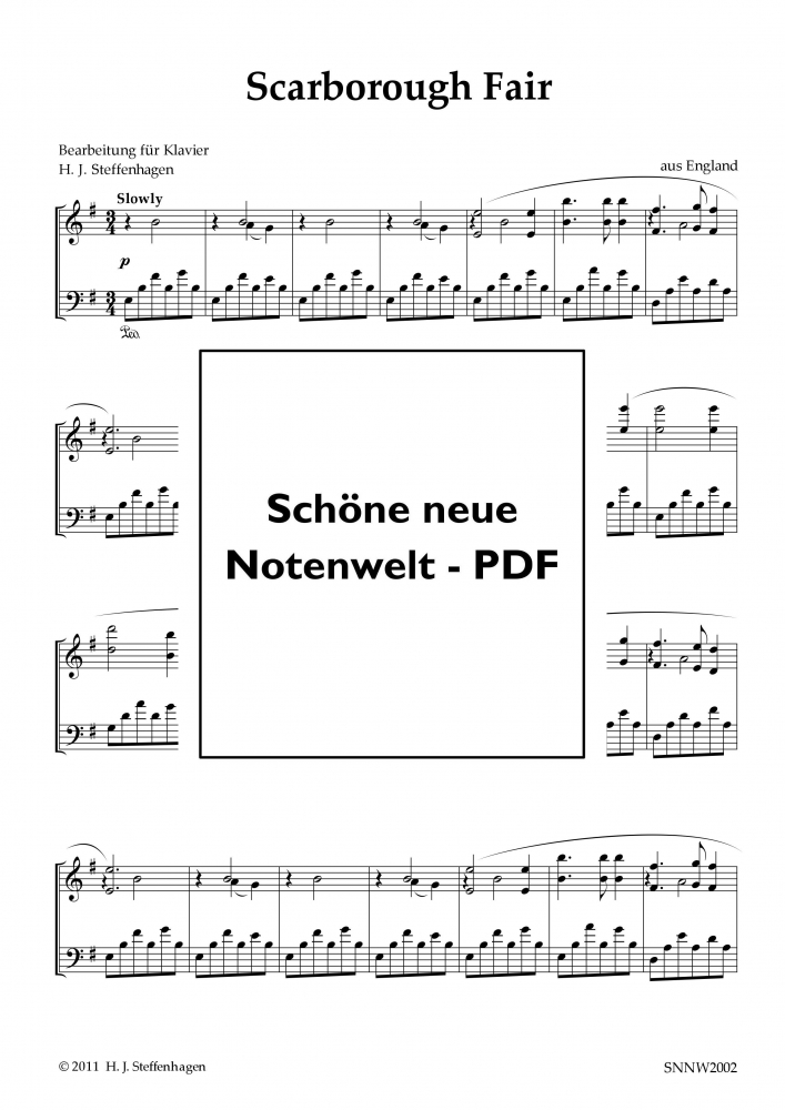 Bild 1 von Scarborough Fair (Piano Solo) - pdf