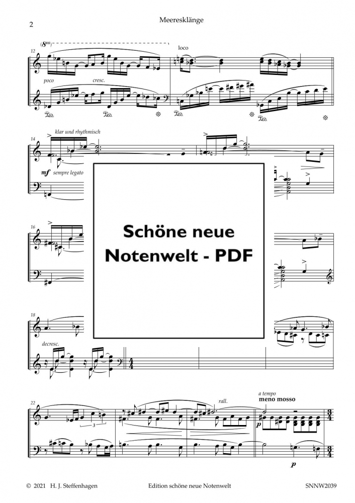 Bild 1 von H. J. Steffenhagen - Meeresklänge -  Klavier Solo pdf