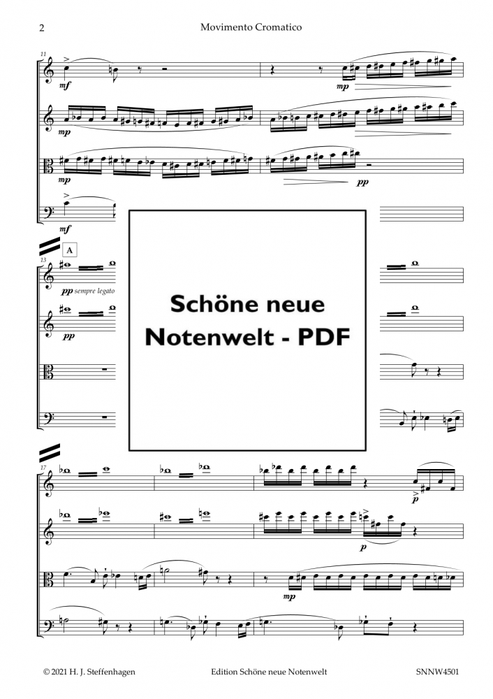 Bild 1 von H. J. Steffenhagen - Movimento Cromatico per Quartetto d'archi - pdf