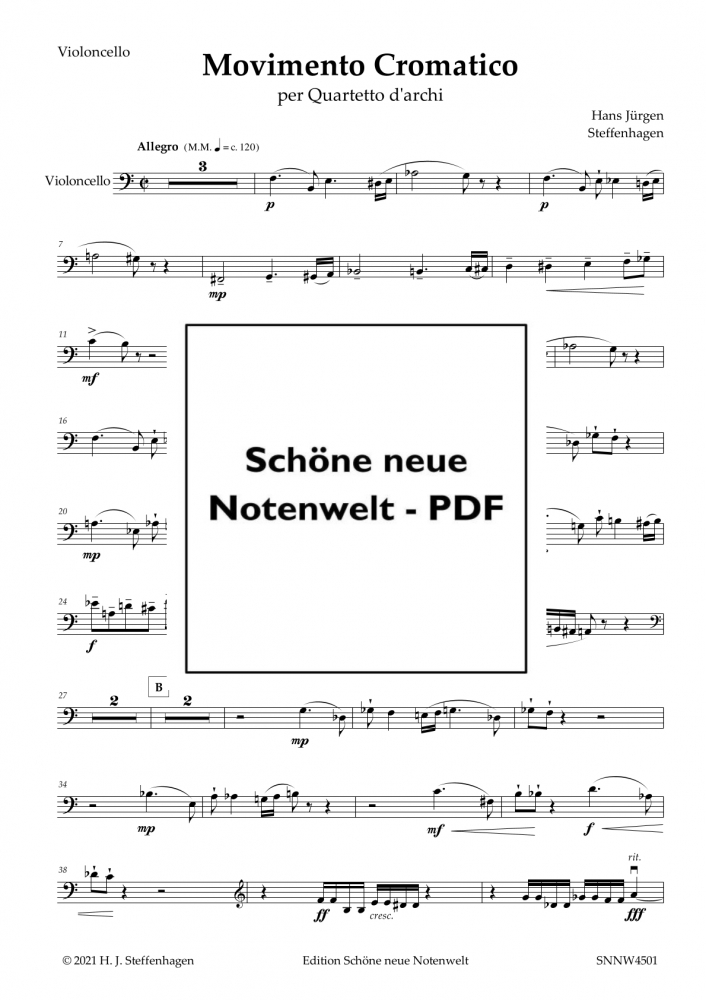 Bild 1 von H. J. Steffenhagen - Movimento Cromatico per Quartetto d'archi - pdf